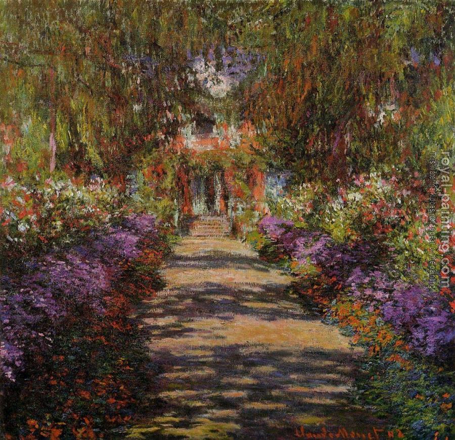 Claude Oscar Monet : Pathway in Monet's Garden at Giverny